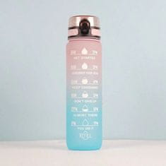 LIVEFY boca za vodu Motivation 1l, ružičasta/plava