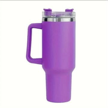 LIVEFY šalica sa slamkom Happycup 1l, tamno ljubičasta