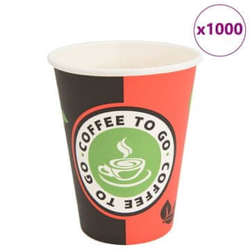 Vidaxl papirnate čaše, 1000 kom, 355 ml, 300 ml, crvene i crne