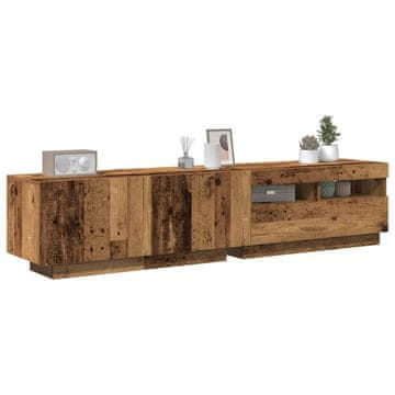 Vidaxl TV ormarić s LED rasvjetom, antikno drvo, 180x35x40 cm