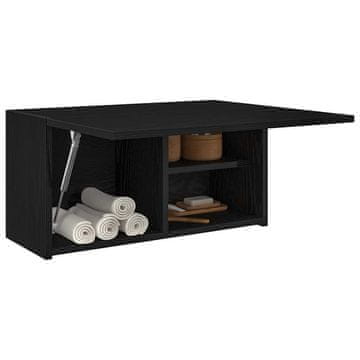 Vidaxl Zidni kupaonski ormarić crni 60x25x30 cm