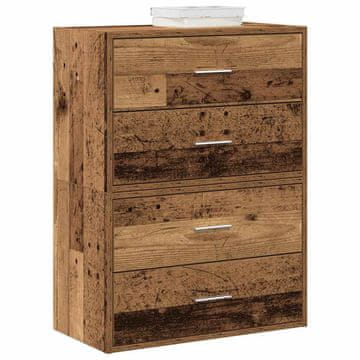 Vidaxl Ormarići s 2 ladice, 2 kom, Staro drvo, 60x31x40 cm