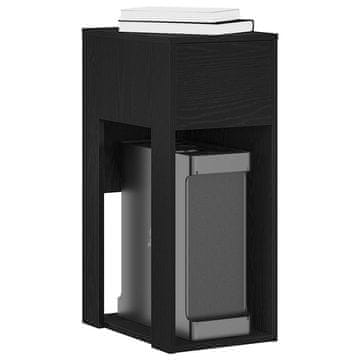 Vidaxl Računalni stalak s ladicom crni 30x44x74 cm