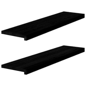 Vidaxl Prozorske klupčice 2 kom. tamnosmeđe 100x25x2 cm masivno hrastovo drvo