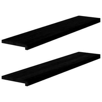 Vidaxl Prozorske klupčice 2 kom. tamnosmeđe 120x25x2 cm masivno hrastovo drvo