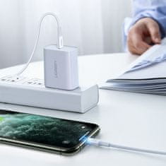 Ugreen MFi USB-C - iPhone Lightning kabel 20W 3A 0,25m - bijeli