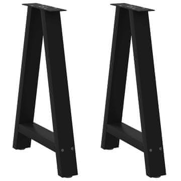 Vidaxl Noge za klub stolić, 2 kom, crne, 50 x (72-73) cm, čelik