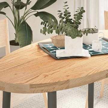 Vidaxl Ploča stola 120x60x4 cm Masivno hrastovo drvo Ovalno