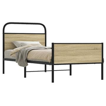 Vidaxl Krevet bez madraca, 80x200 cm, Sonoma hrast