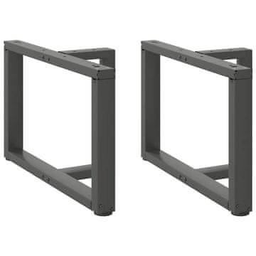 Vidaxl Noge za klub stolić, 2 kom., antracit, 70x25x(42-43) cm