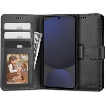 Tech-protect Wallet preklopna maska za Samsung Galaxy S24 FE, crno