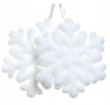 Kaemingk Set od 2 privjeska u obliku božićne jelke u obliku pahuljice 11 cm, bijeli