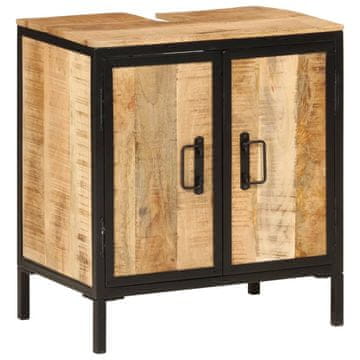 Vidaxl Ormarić za umivaonik 55x35x60 cm Masivno drvo manga i željezo