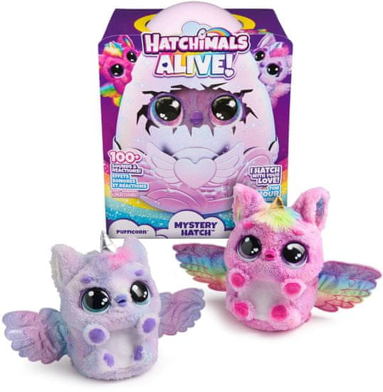 Hatchimals Big Egg Pufficorn plišana igračka