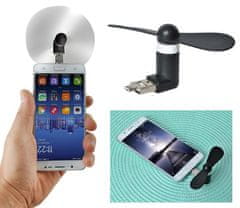 Iso Trade Mini ventilator microUSB crna ISO 5770
