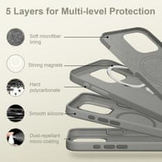 Tech-protect Silicone MagSafe maska za iPhone 16 Pro Max, siva