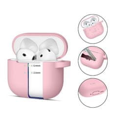 Tech-protect Silicone Hook maska za Apple AirPods 4, ružičasta