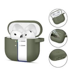 Tech-protect Silicone Hook maska za Apple AirPods 4, tamnozeleno
