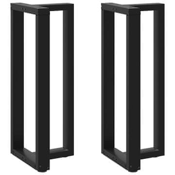 Vidaxl Noge za barski stol, 2 kom, crne, 50x35x(100-101) cm, čelik