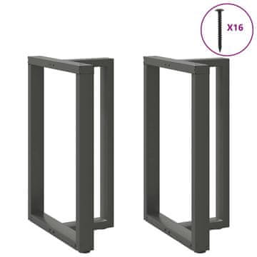 Vidaxl Noge za barski stol, 2 kom, antracit, 60x35x(90-91) cm, čelik