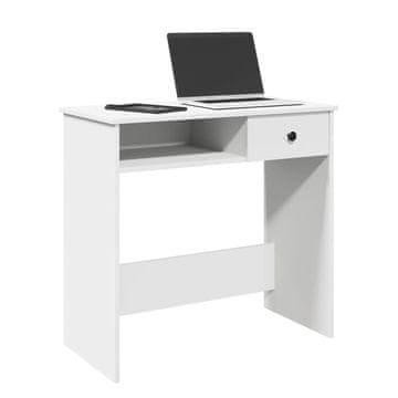 Vidaxl Radni stol, bijeli, 80x40x75 cm, materijal na bazi drva