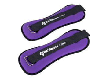 ACRAsport Utezi za zapešća/gležnjeve 1,5 kg ljubičasta