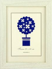 Karako Okvir za fotografiju 20x30 cm, drvo - MDF, stolni, zidni, 70 bijela