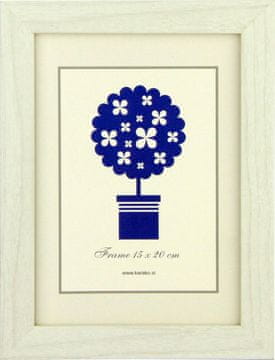 Karako Okvir za fotografiju 15x20 cm, drvo – MDF, stolni, zidni, bijeli 70