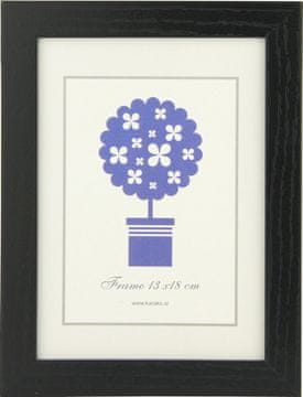 Karako Foto okvir 13x18 cm, drvo - MDF, stolni, zidni, 70 crni