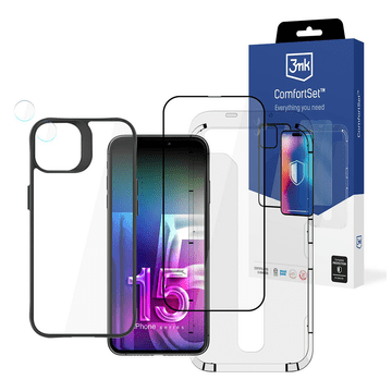 3MK 3Mk Comfort Set 4 U 1 Za Iphone 15 Plus Zaštita Za Ekran I Set