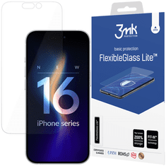 3MK Zaštitno hibridno staklo za Apple iPhone 16 Plus - FlexibleGlass Lite