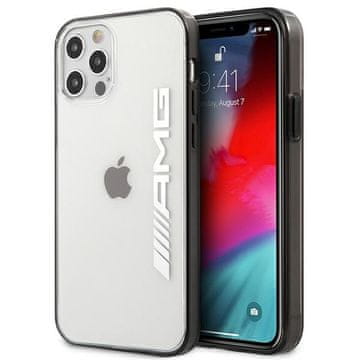 MERCEDES AMG AMHCP12LAESLBK prozirna tvrda futrola za iPhone 12 Pro Max, metalik lakirana