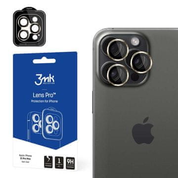 Apple iPhone 15 Pro Max – 3mk Lens Protection Pro tamno zlatna
