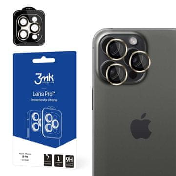 Apple iPhone 15 Pro - 3mk Lens Protection Pro tamno zlatna