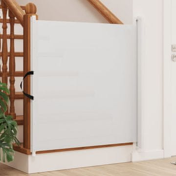 Vidaxl Proširiva vrata za kućne ljubimce bijela 82,5 x 125 cm