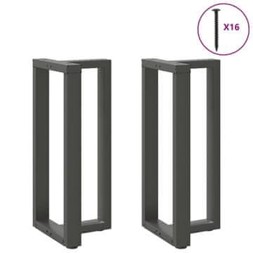 Vidaxl Noge za barski stol, 2 kom, antracit, 40x35x(90-91) cm, čelik