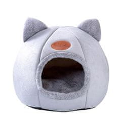 LIVEFY Plush krevet za mačke 36x36 cm, sivi