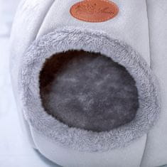 LIVEFY Plush krevet za mačke 36x36 cm, sivi