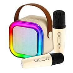 MG Sing Set Bluetooth Karaoke mikrofoni + zvučnik, bež
