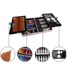 MG Art Suitcase set za slikanje u koferu za djecu 145 kom, roza