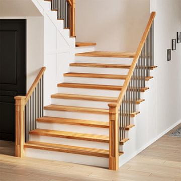 Vidaxl Gazišta za stepenice, 2 kom. smeđe 110x25x2 cm masivno hrastovo drvo