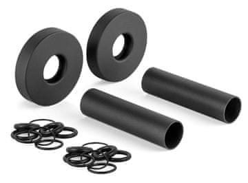 Bruckner Okrugli Čelični Pokrov, Mat Crna, Par Kompleta - BRUCKNER, 50x50x12 mm