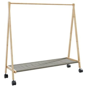 Vidaxl Stalak za odjeću s policama i kotačima 106x34x106,5 cm