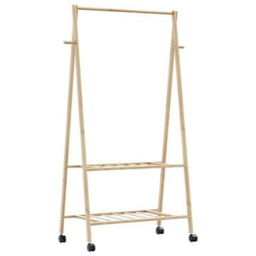 Vidaxl Stalak za odjeću s policama i kotačima 96x45,5x155,5 cm