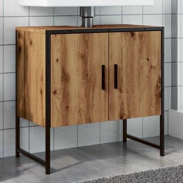 Vidaxl Ormarić za umivaonik Artisan hrast 60x33x60 cm