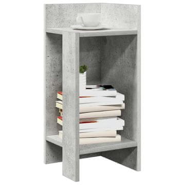 Vidaxl Pomoćni stolići 2 kom s policom betonsko-sive boje 25,5 x 27 x 60 cm