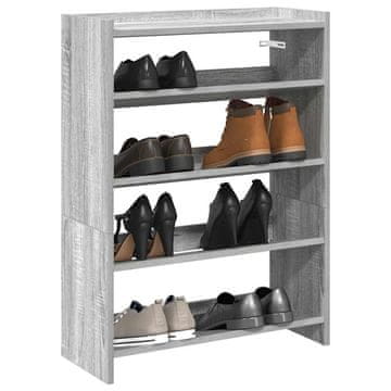 Vidaxl Stalak za cipele, sivi hrast sonoma, 60x25x81 cm