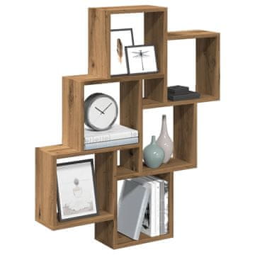 Vidaxl Zidna polica u obliku kocke Artisan hrast 78x15x93 cm