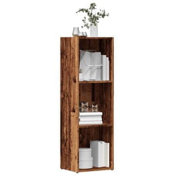 Vidaxl Polica za knjige, antikno drvo, 36x30x114 cm