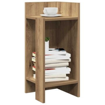 Vidaxl Pomoćni stolić s policom Artisan hrast 25,5x27x60 cm